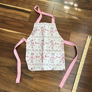 HARRODS OF LONDON CHILD APRON WIPE CLEAN PINK BALLERINA 🩰 BUNNIES OS